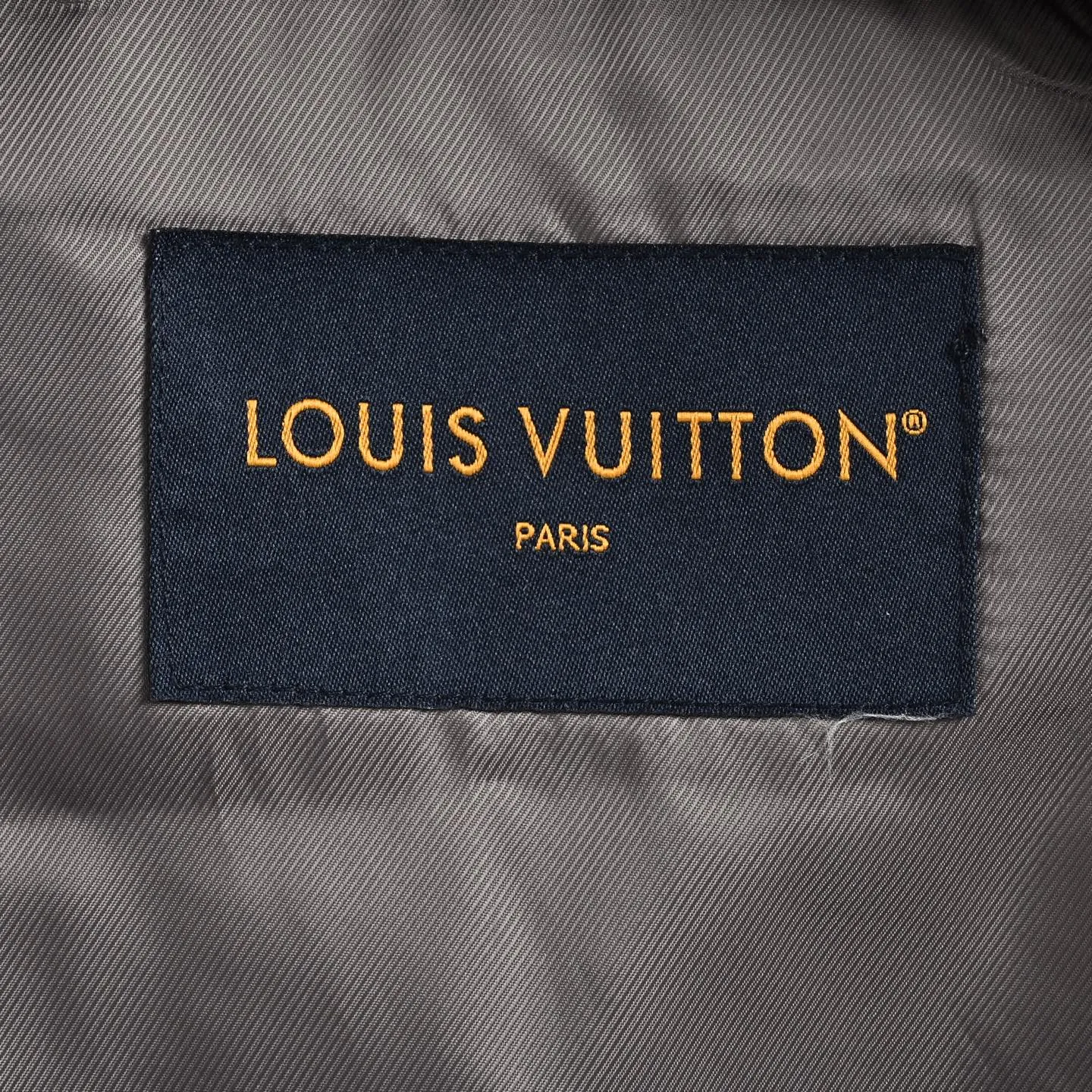Louis Vuitton/Louis Vuitton all-over presbyopia digital print leather lapel jacket